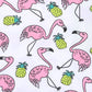Infant Girls T-Shirt Flamingo-B.White | Bachaa Party Baby Clothes Girls Tops & T-Shirts