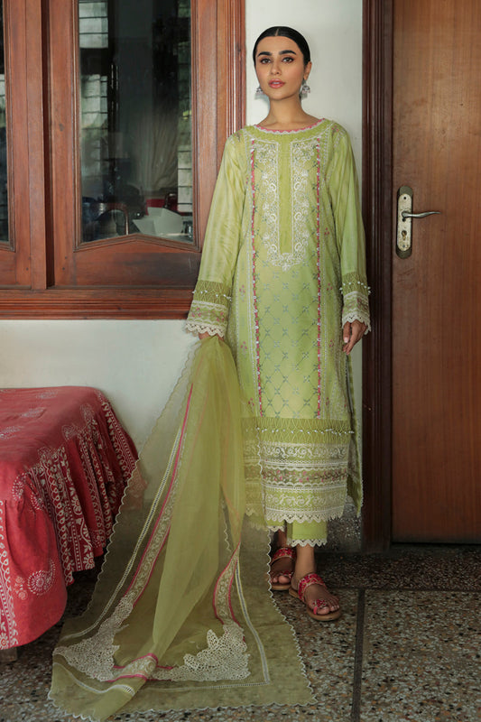AQ-06  ZARA  | Qalamkar Qline Dastak Summer Collection 2022 | Unstitched Embroidered Lawn Suits