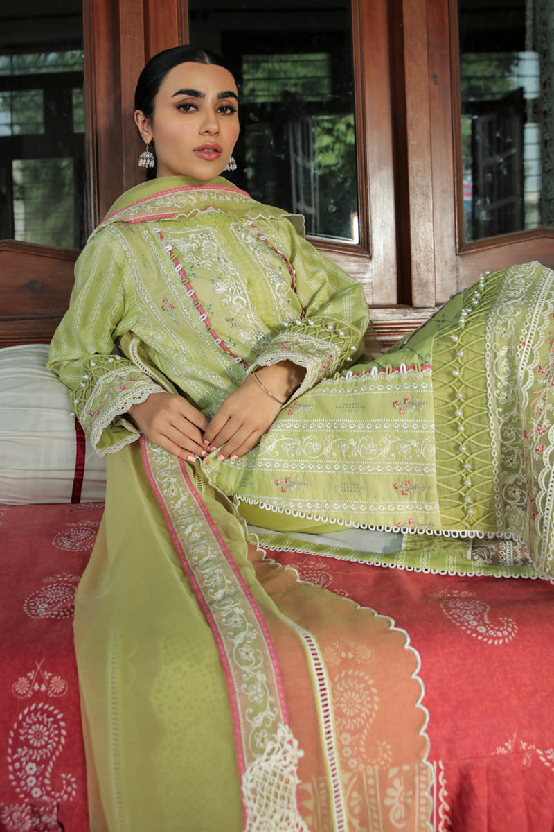 AQ-06  ZARA  | Qalamkar Qline Dastak Summer Collection 2022 | Unstitched Embroidered Lawn Suits