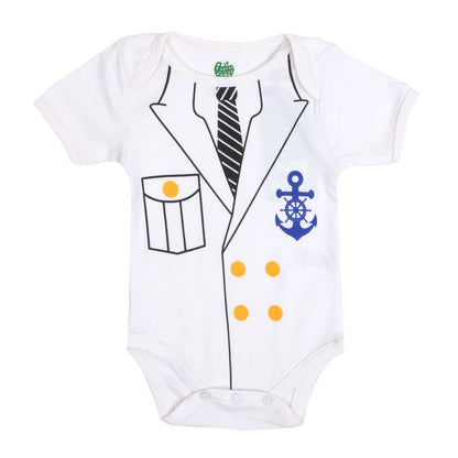 Infant Boys Knitted Romper Navy - B.White | Bachaa Party Baby Clothes Rompers