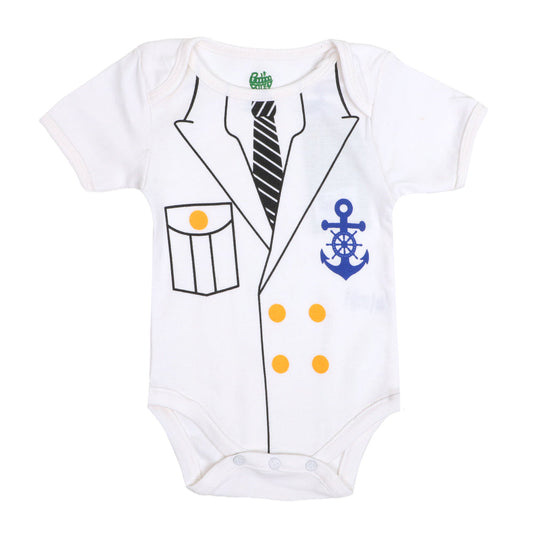 Infant Boys Knitted Romper Navy - B.White | Bachaa Party Baby Clothes Rompers