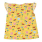 Infant Girls Digital Print Casual Top Summer - Yellow | Bachaa Party Baby Clothes Girls Tops & T-Shirts