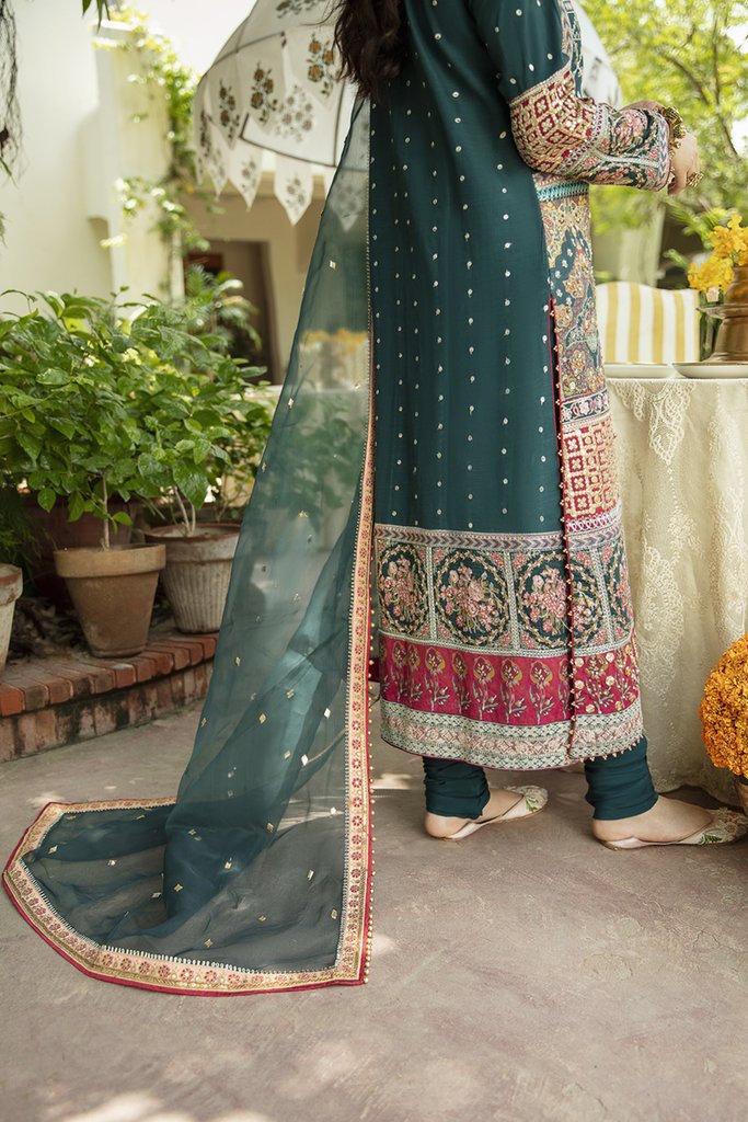 SM-05 | Qalamkar Shadmani Luxury Formals Collection 2021 | Unstitched Embroidered Organza Suits