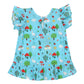 Girls Digital Print Casual Top Trees - Blue | Bachaa Party Baby Clothes Girls Tops & T-Shirts