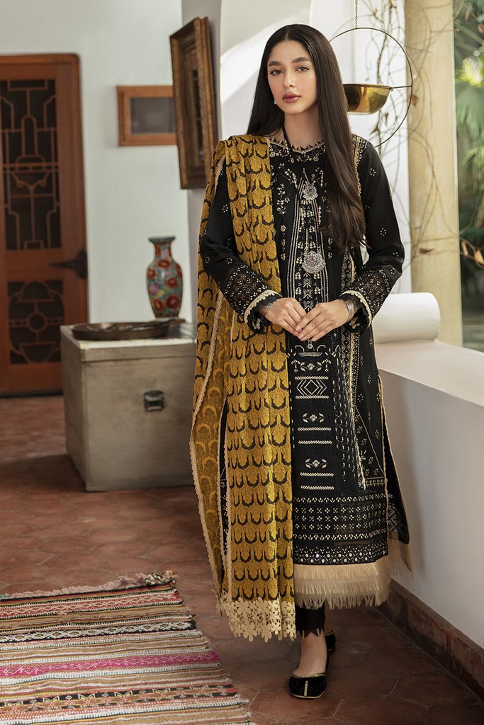 NW-10 | Qalamkar Qline Linen Winter Collection 2021 | Unstitched Embroidered Organza Suits