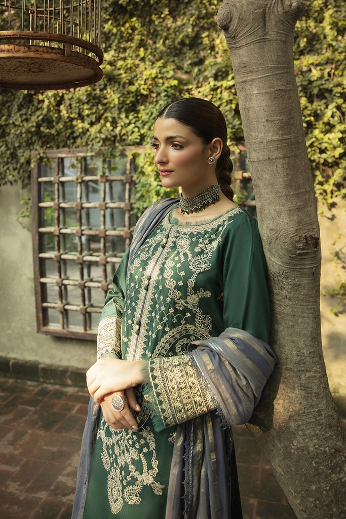 NW-04 | Qalamkar Qline Linen Winter Collection 2021 | Unstitched Embroidered Organza Suits