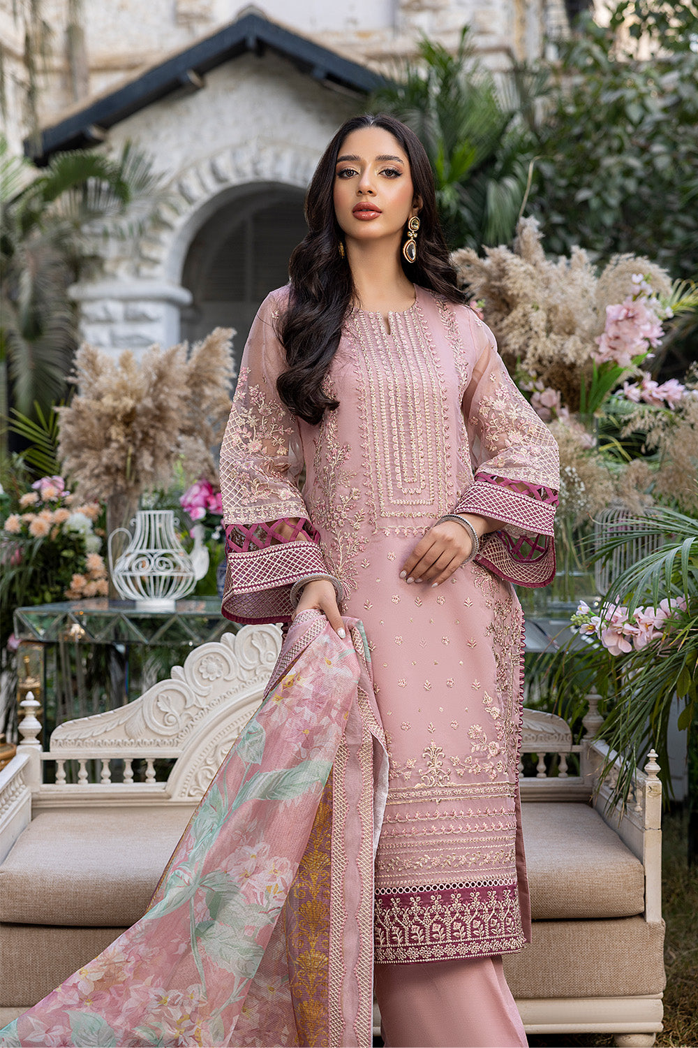 Lotus Plush | Azure Luxe Embroidered 3pcs Collections 2023