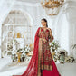 MFD-0002-Radical Red | Maryum N Maria Luxury Chiffon Collection 2021 | Unstitched Embroidered Net Suits