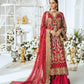 MFD-0002-Radical Red | Maryum N Maria Luxury Chiffon Collection 2021 | Unstitched Embroidered Net Suits