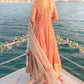 CORAL ALMOND | Mushq Monsoon Wedding Luxury Chiffon Collection 2022 |  Unstitched Embroidered Chiffon Suits