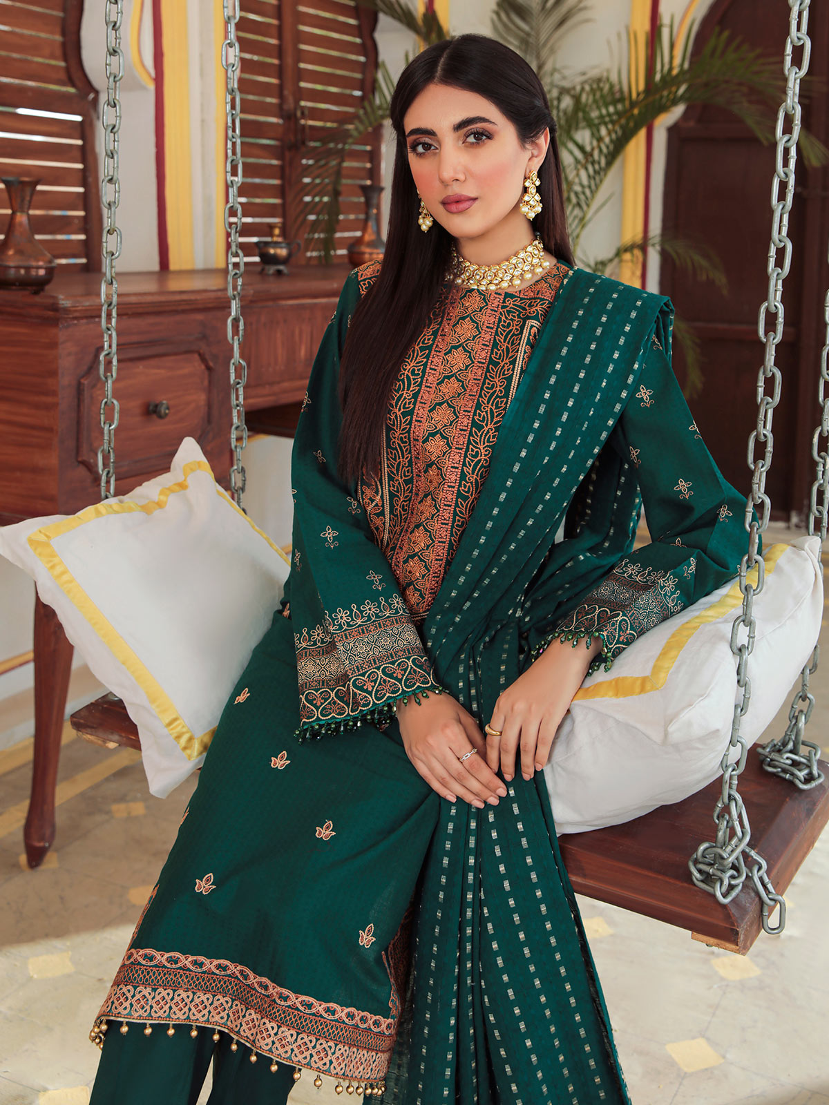 Nissa Festive By RajBari '22  D#01 | Unstitched Embroidered Jacquard Suit
