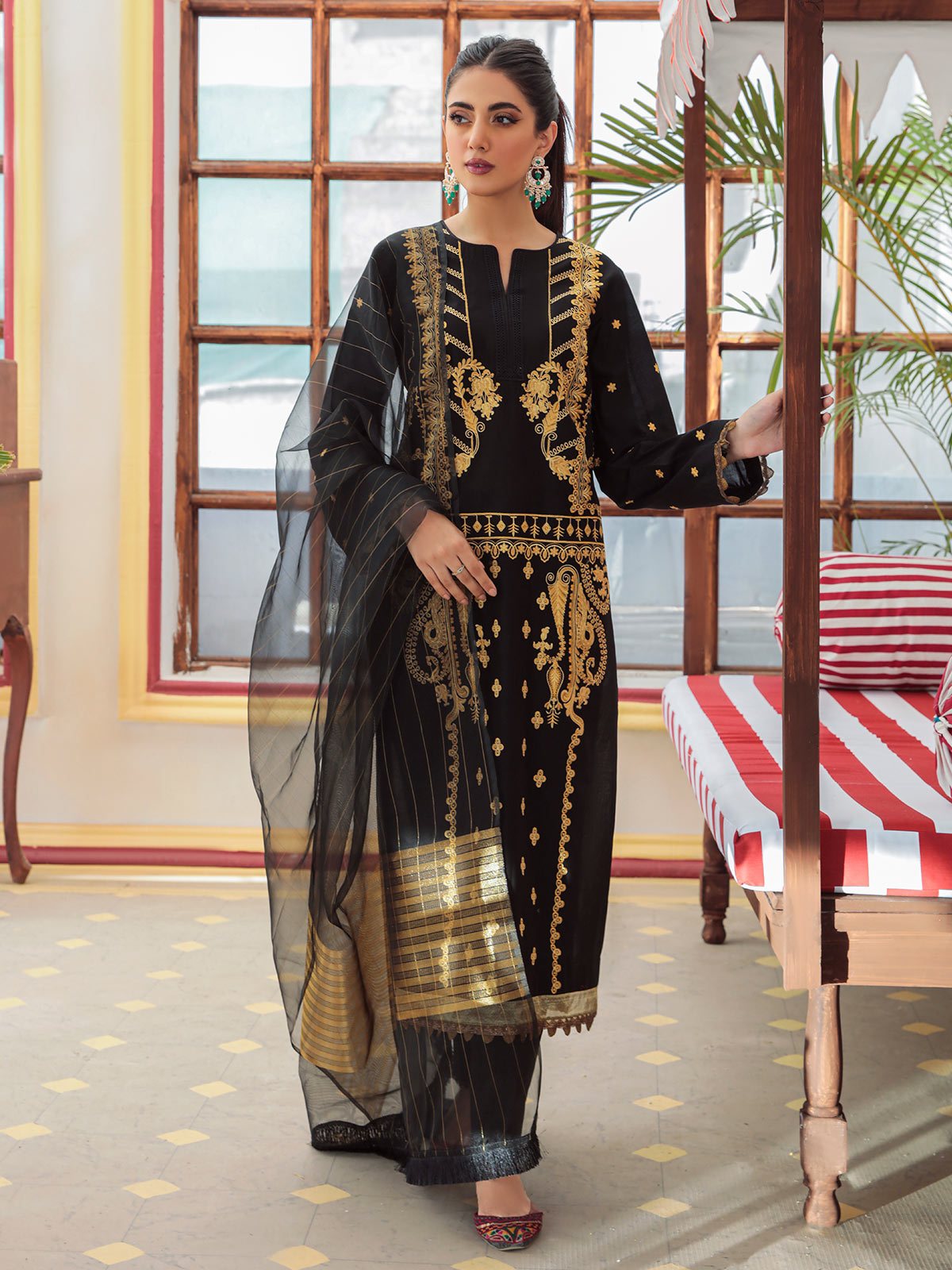 Nissa Festive By RajBari '22  D#07 | Unstitched Embroidered Jacquard Suit