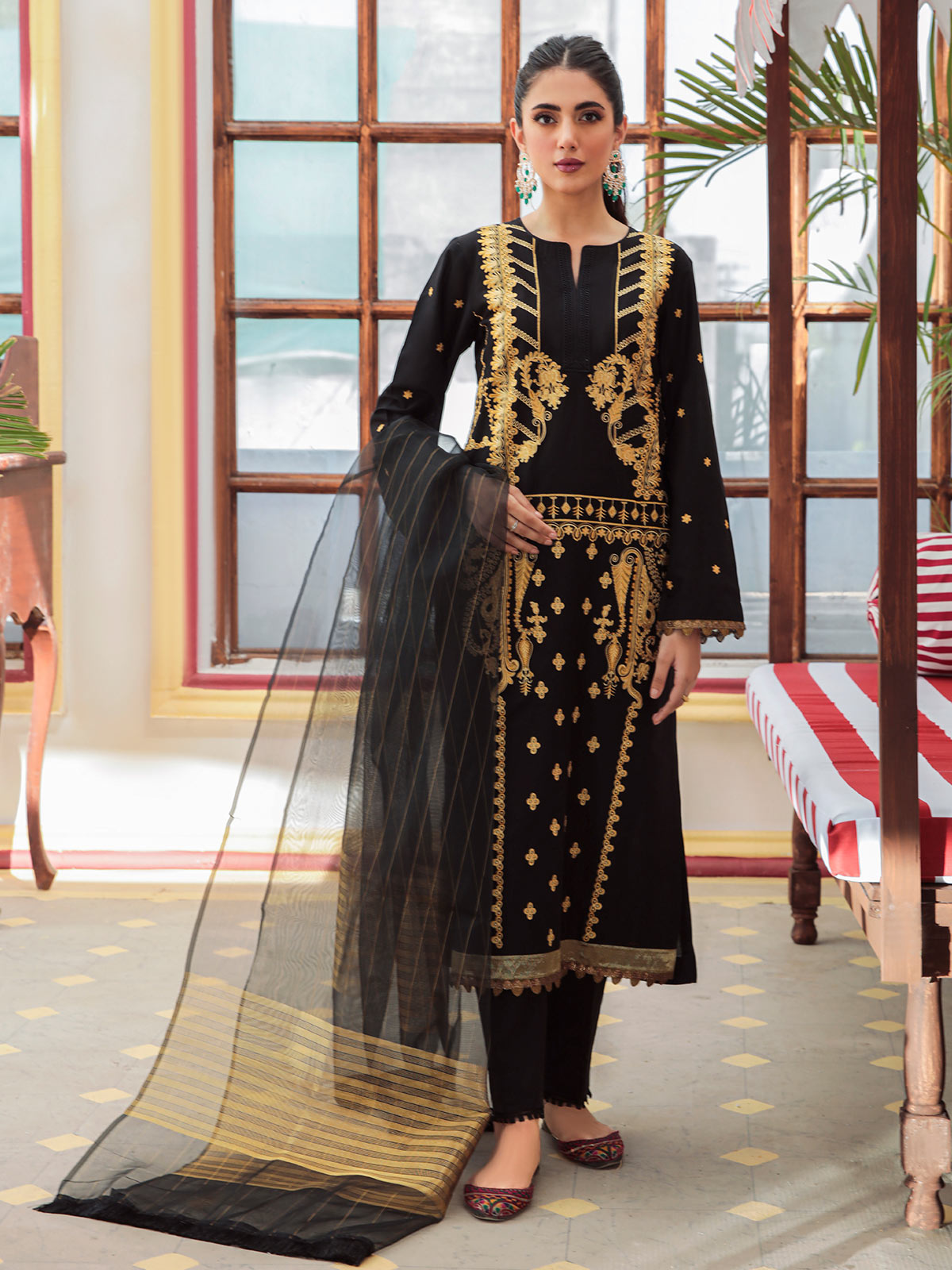 Nissa Festive By RajBari '22  D#07 | Unstitched Embroidered Jacquard Suit