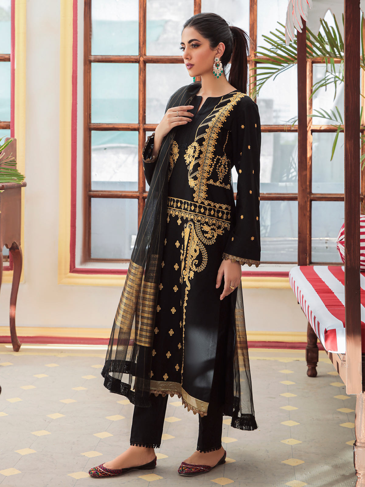 Nissa Festive By RajBari '22  D#07 | Unstitched Embroidered Jacquard Suit