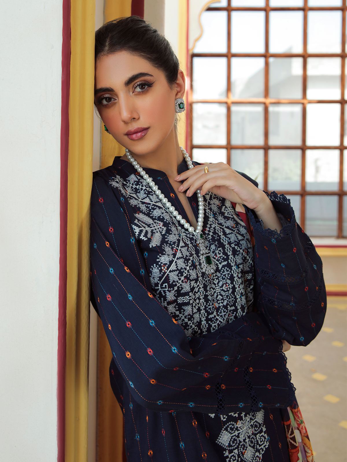 Nissa Festive By RajBari '22  D#08 | Unstitched Embroidered Jacquard Suit