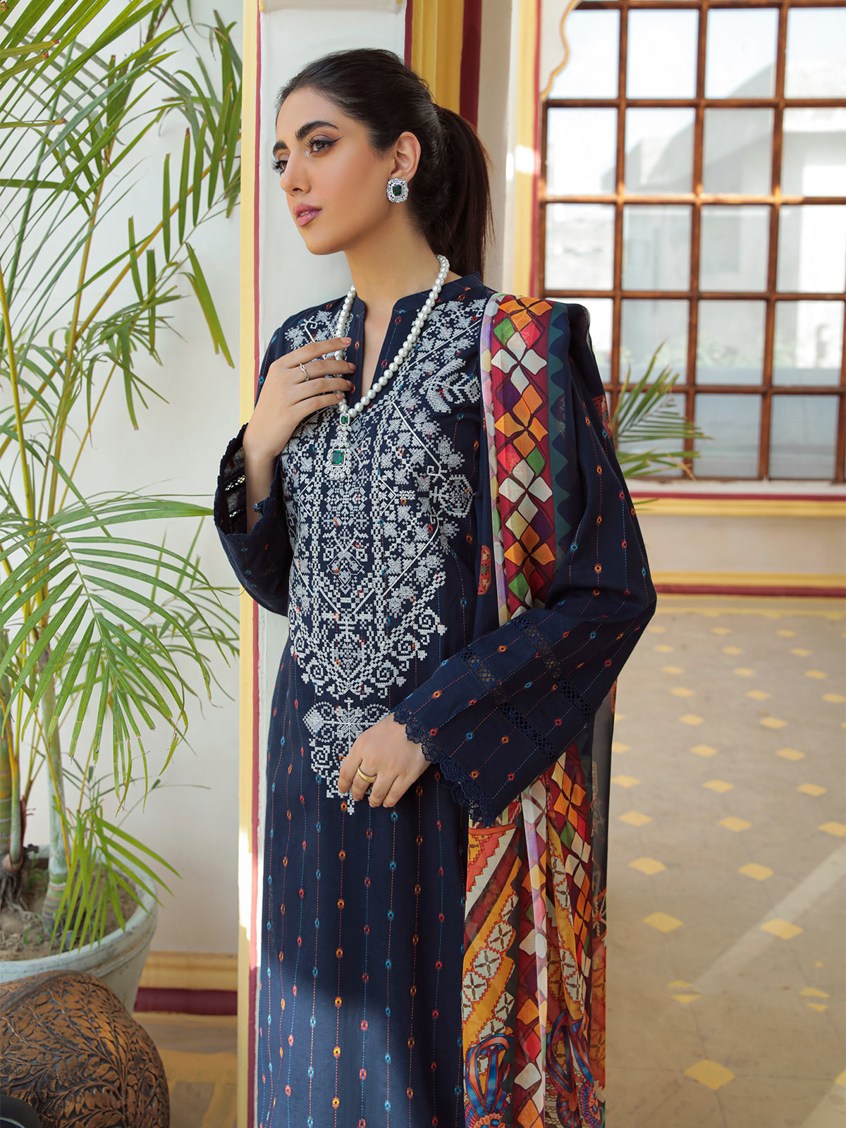 Nissa Festive By RajBari '22  D#08 | Unstitched Embroidered Jacquard Suit