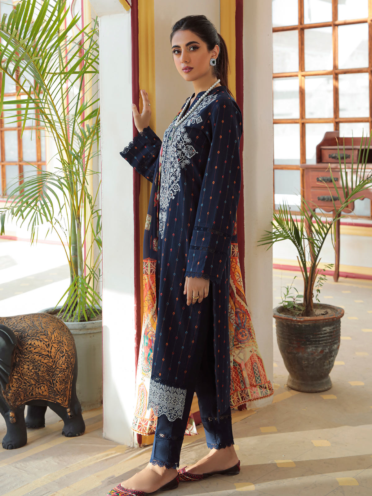 Nissa Festive By RajBari '22  D#08 | Unstitched Embroidered Jacquard Suit