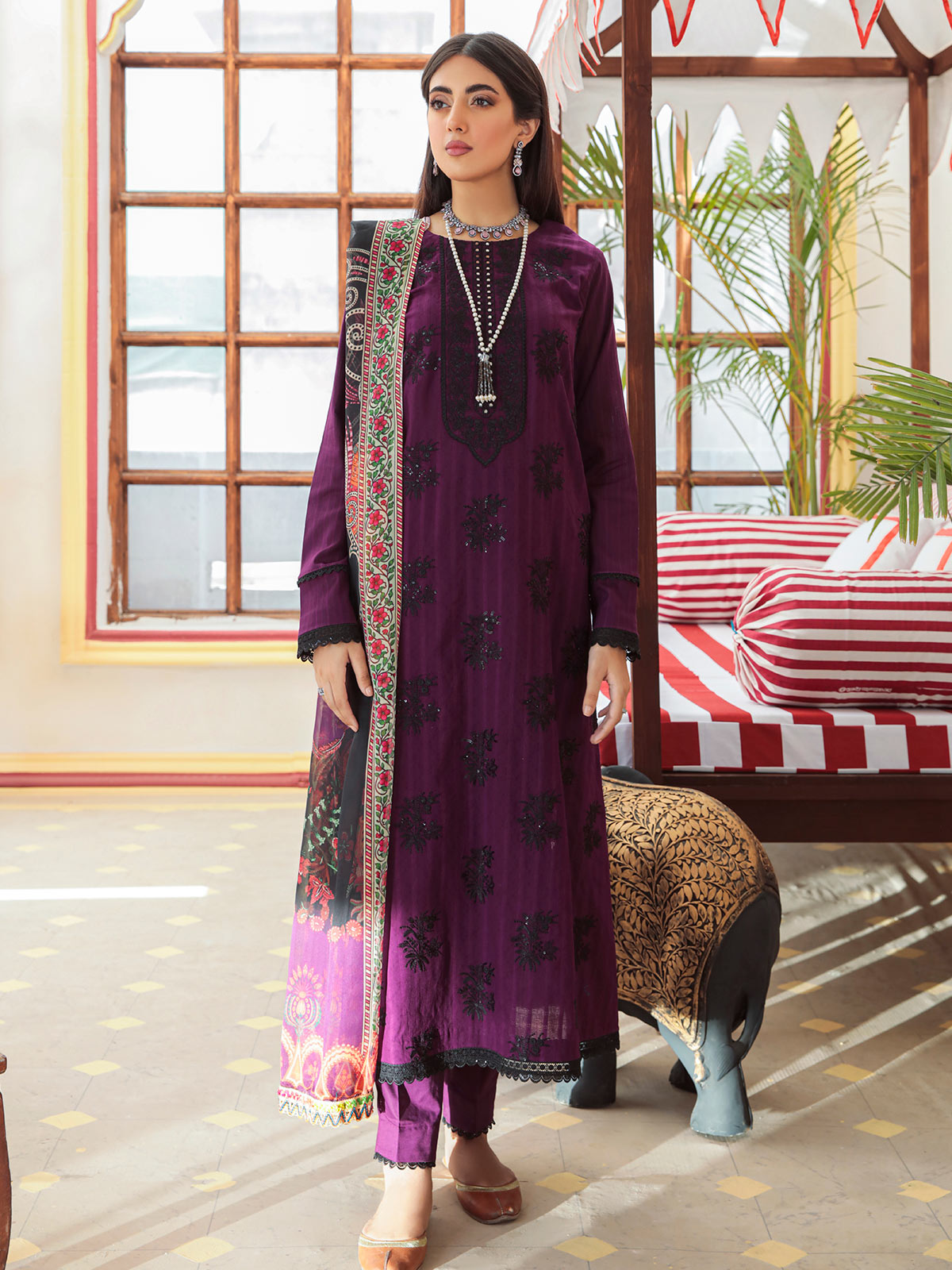 Nissa Festive By RajBari '22  D#10 | Unstitched Embroidered Jacquard Suit