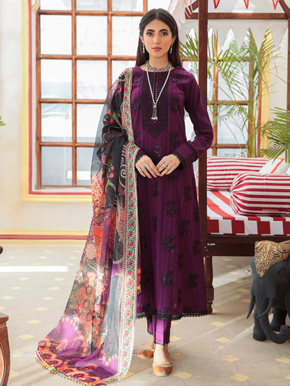 Nissa Festive By RajBari '22  D#10 | Unstitched Embroidered Jacquard Suit