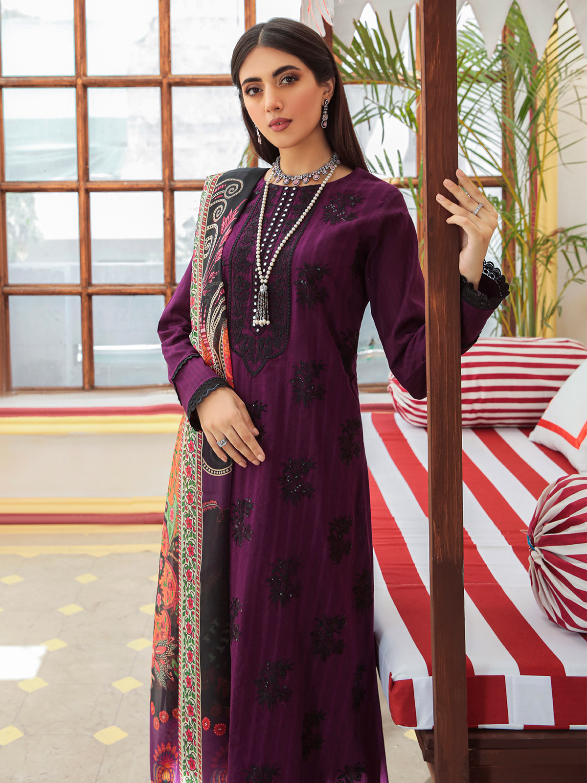 Nissa Festive By RajBari '22  D#10 | Unstitched Embroidered Jacquard Suit
