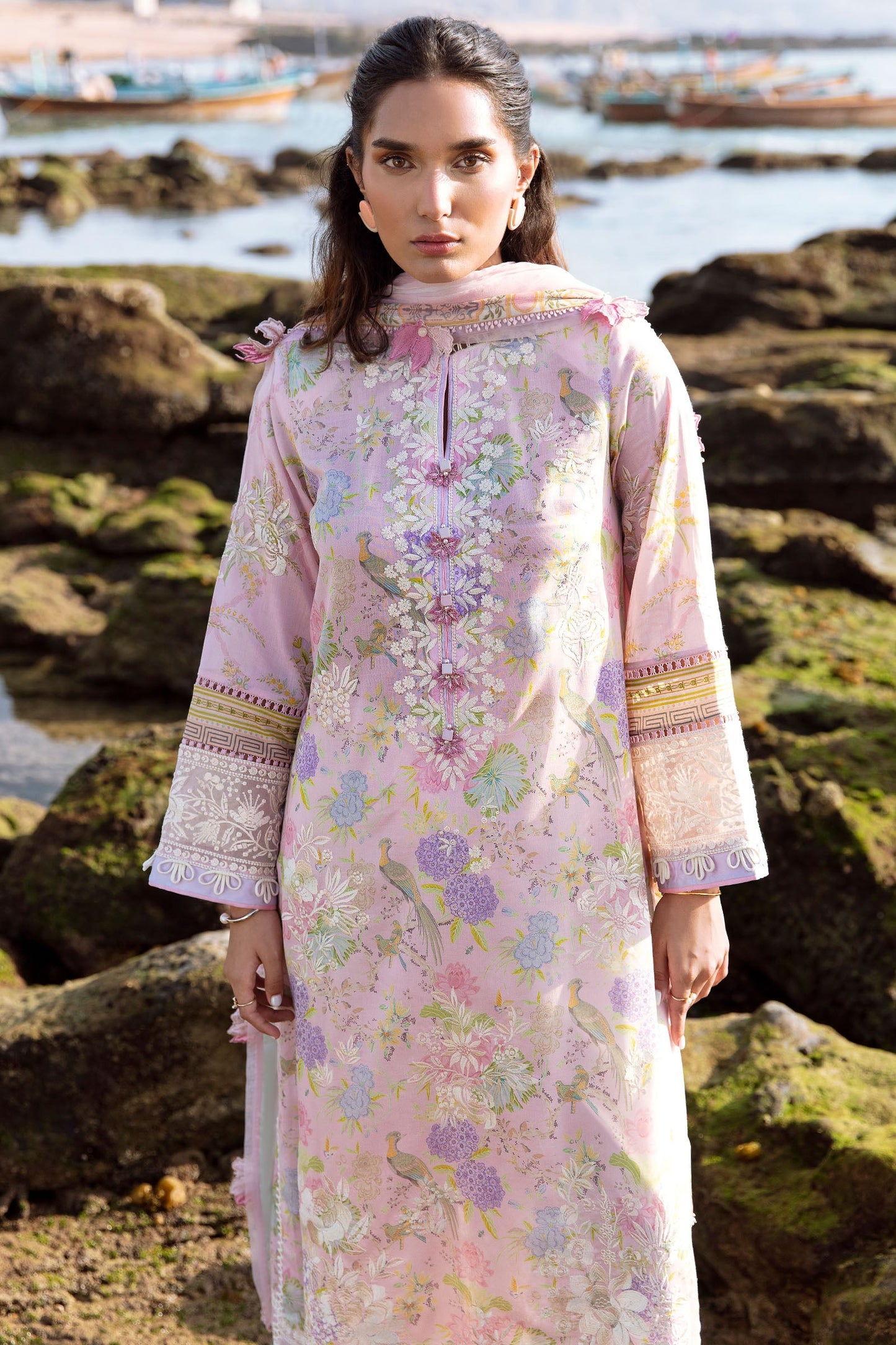 LIA (ZL23-06 A) | Zaha Lawn Collection 2023 | Embroidered Unstitched Lawn Suits