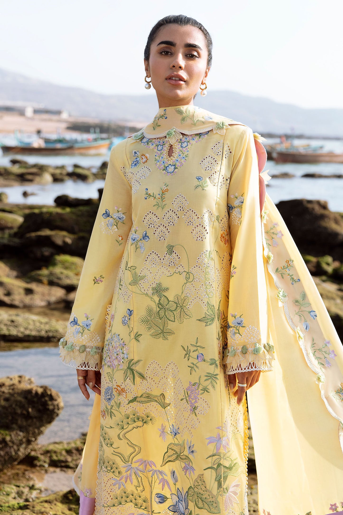 LANA (ZL23-04 A) | Zaha Lawn Collection 2023 | Embroidered Unstitched Lawn Suits