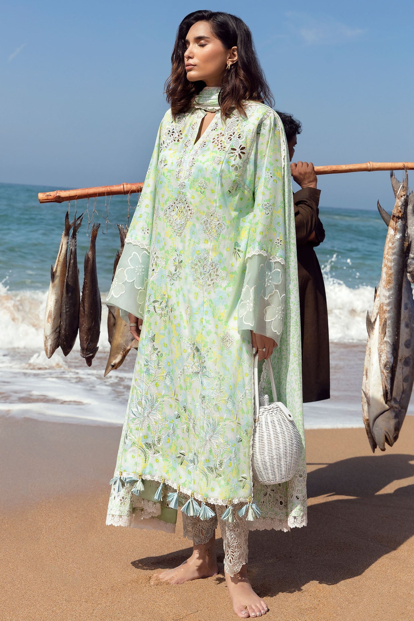 ELA (ZL23-03 B) | Zaha Lawn Collection 2023 | Embroidered Unstitched Lawn Suits