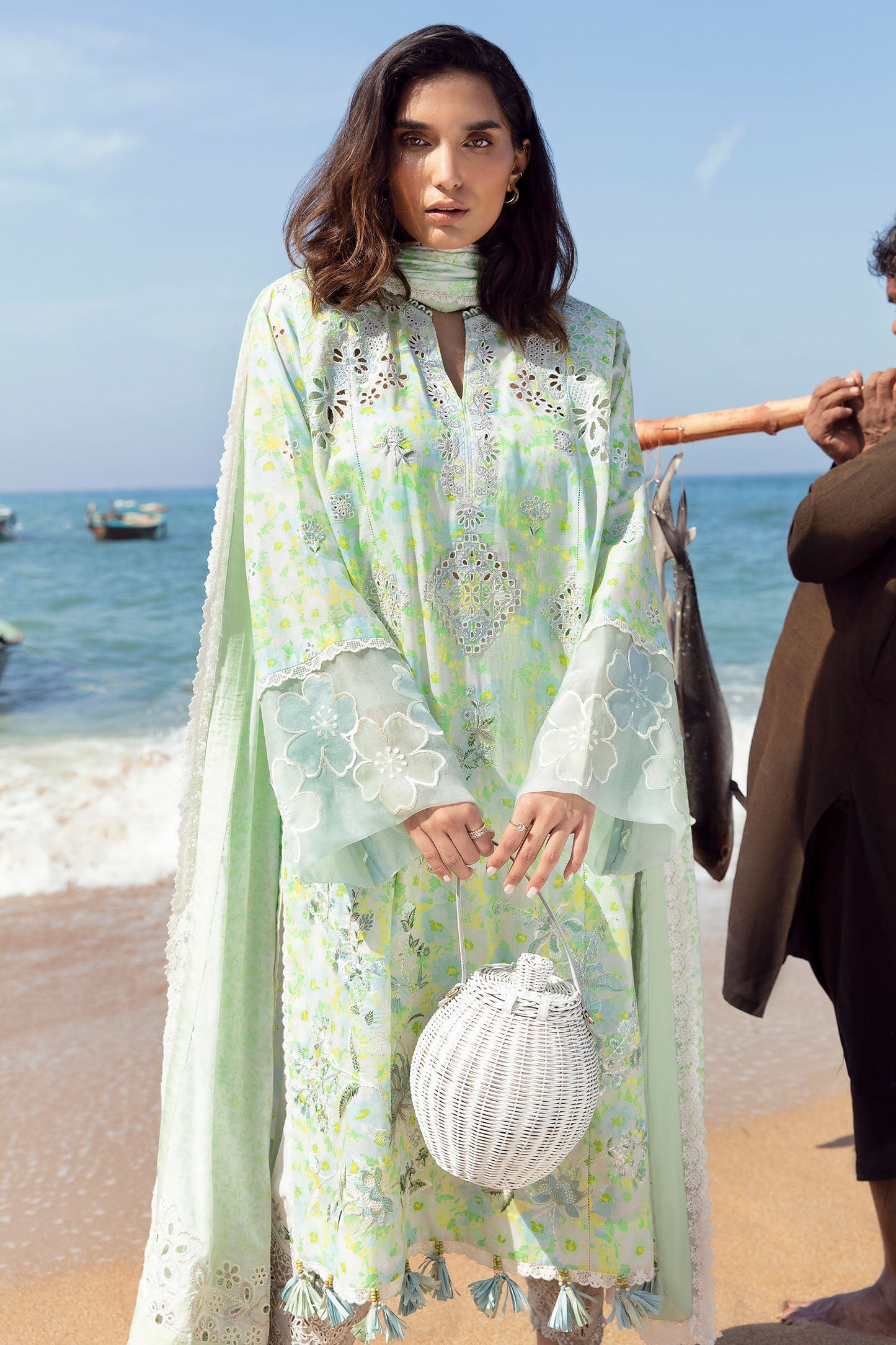 ELA (ZL23-03 B) | Zaha Lawn Collection 2023 | Embroidered Unstitched Lawn Suits