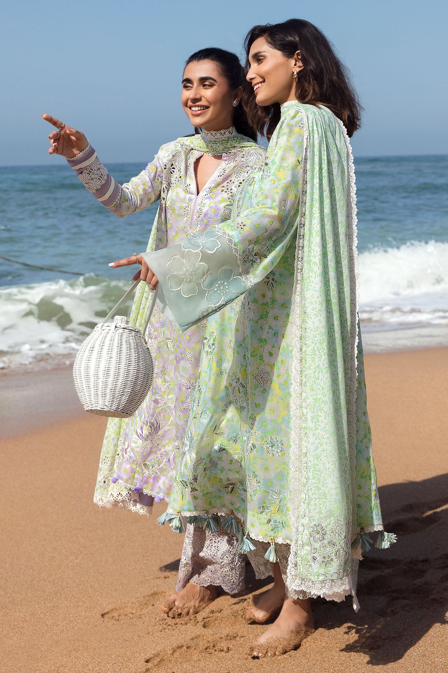 ELA (ZL23-03 B) | Zaha Lawn Collection 2023 | Embroidered Unstitched Lawn Suits