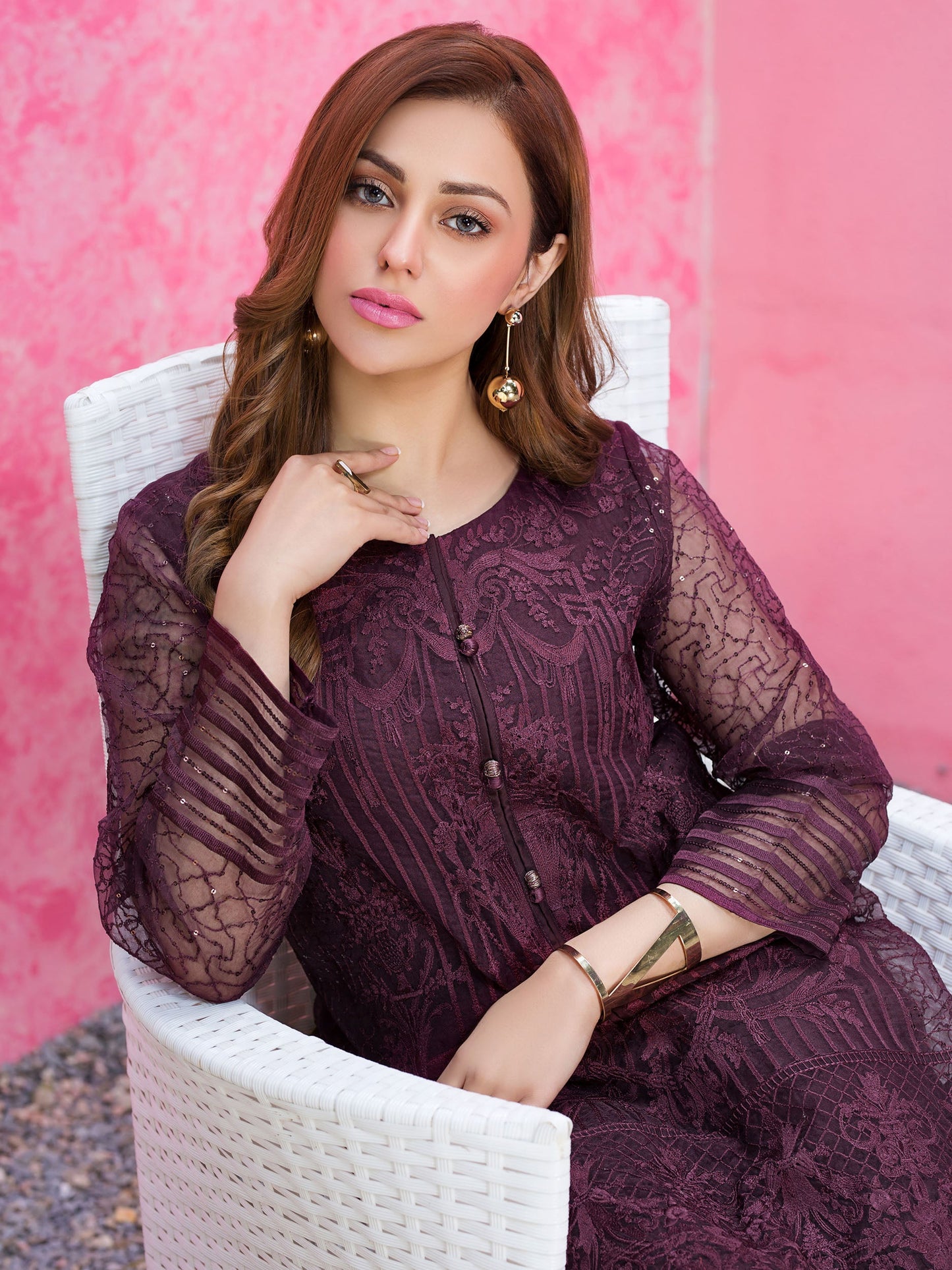 Embroidered Organza Shirt | Lime Light Women Eid Collection 2023