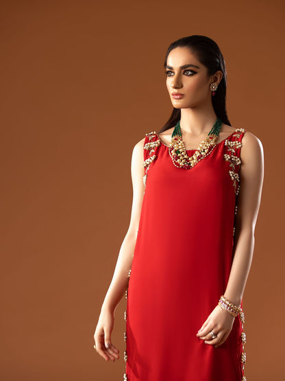 Ruby | Mohtaram NUUR Luxury PRET Collection 2022 | Stitched Silk Suits