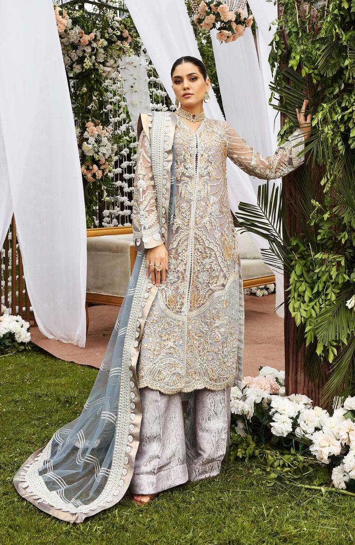 SFG0010 ZENITH | Shamrock Premium Resplendent Luxury Wedding Collection 2021 | Unstitched Embroidered Organza Suits
