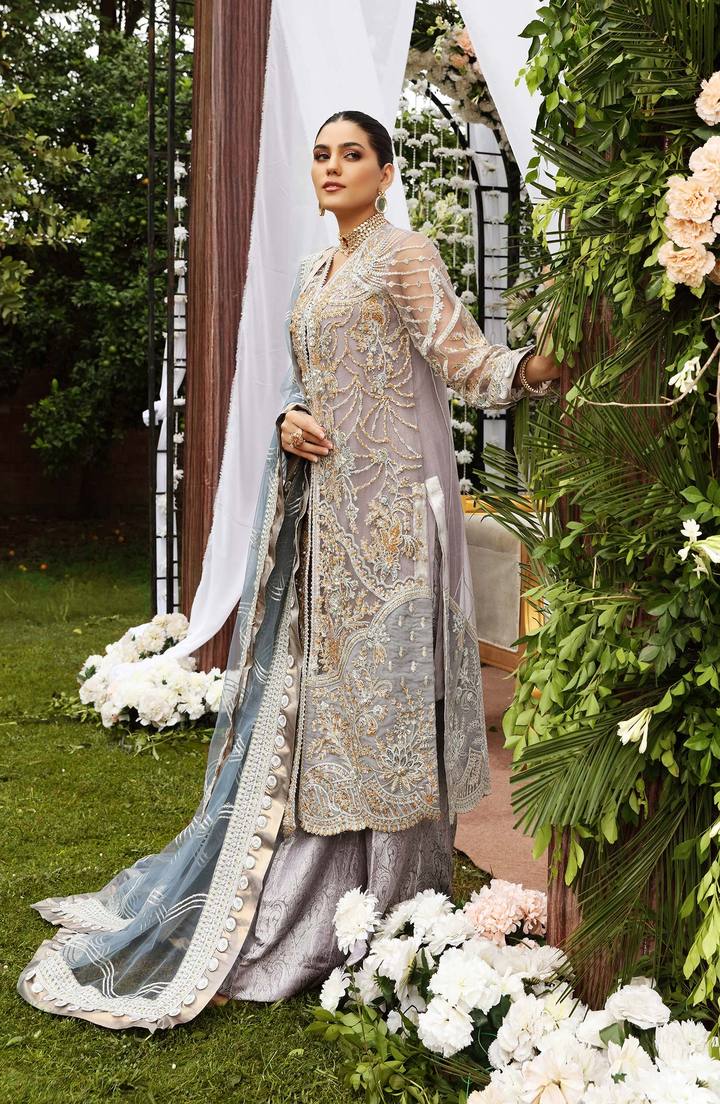 SFG0010 ZENITH | Shamrock Premium Resplendent Luxury Wedding Collection 2021 | Unstitched Embroidered Organza Suits