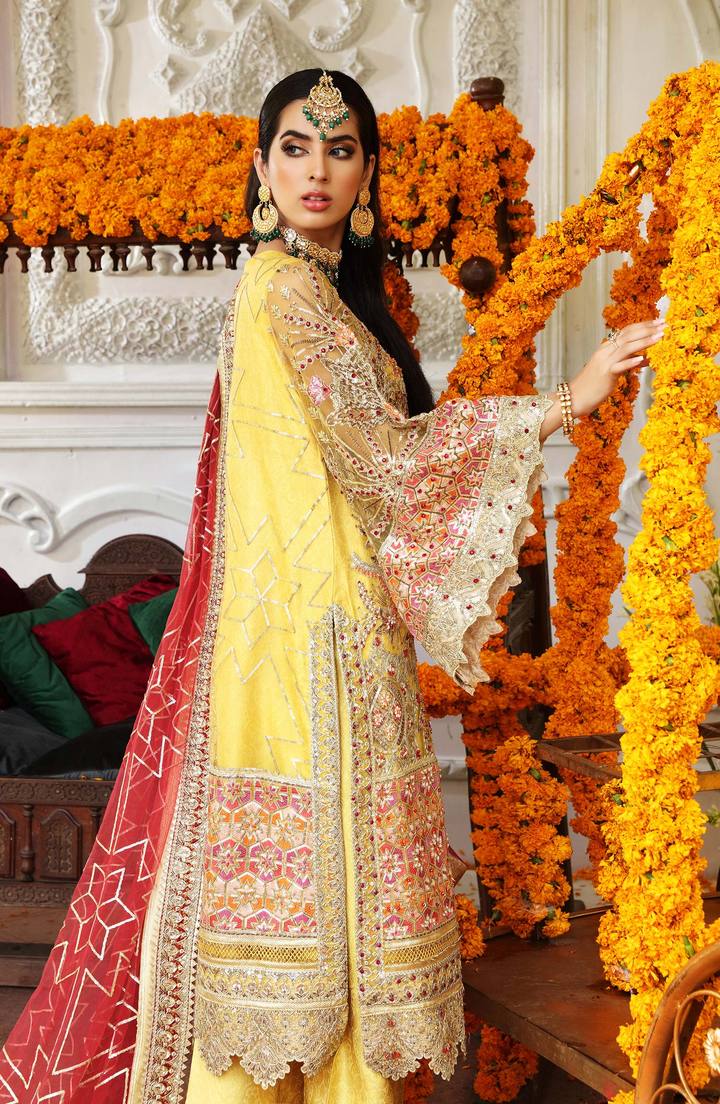 SFD0054 MANYA | Shamrock Premium Resplendent Luxury Wedding Collection 2021 | Unstitched Embroidered Organza Suits