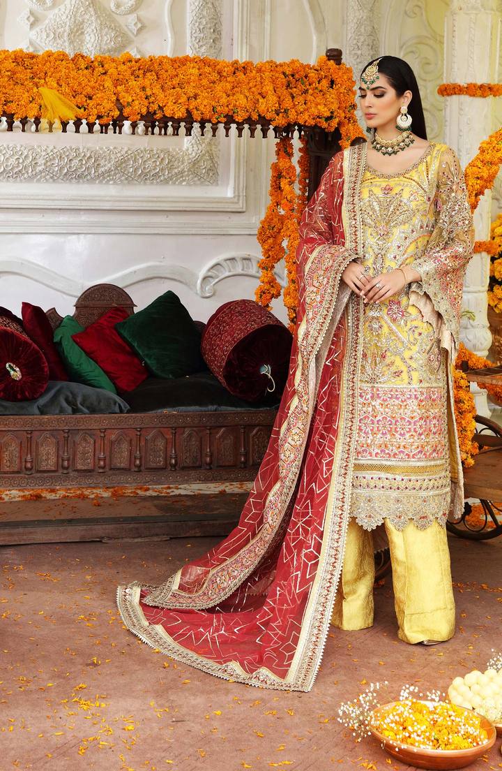 SFD0054 MANYA | Shamrock Premium Resplendent Luxury Wedding Collection 2021 | Unstitched Embroidered Organza Suits