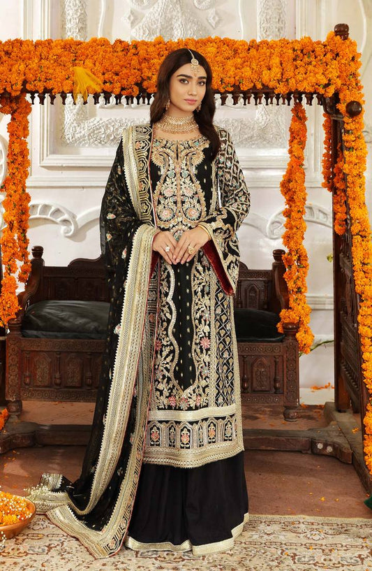 SFD0056 LUXE | Shamrock Premium Resplendent Luxury Wedding Collection 2021 | Unstitched Embroidered Organza Suits