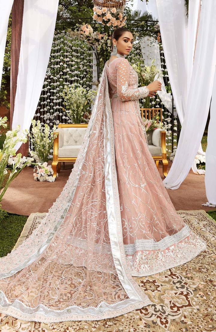 SFM0011 FLUORESCENT | Shamrock Premium Resplendent Luxury Wedding Collection 2021 | Unstitched Embroidered Organza Suits