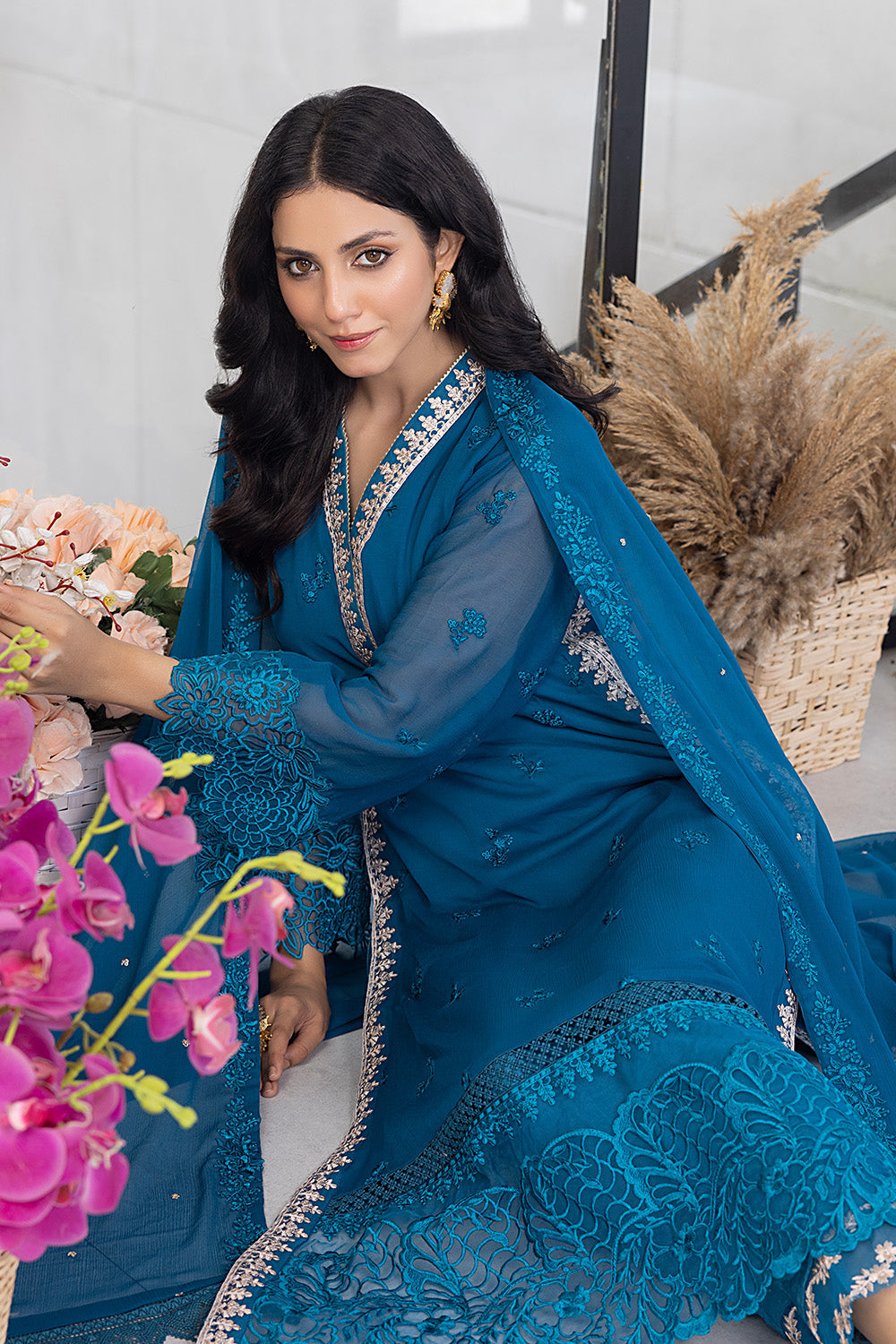 Snow Breeze |  Azure Ensembles Chiffon 3PCS 2023