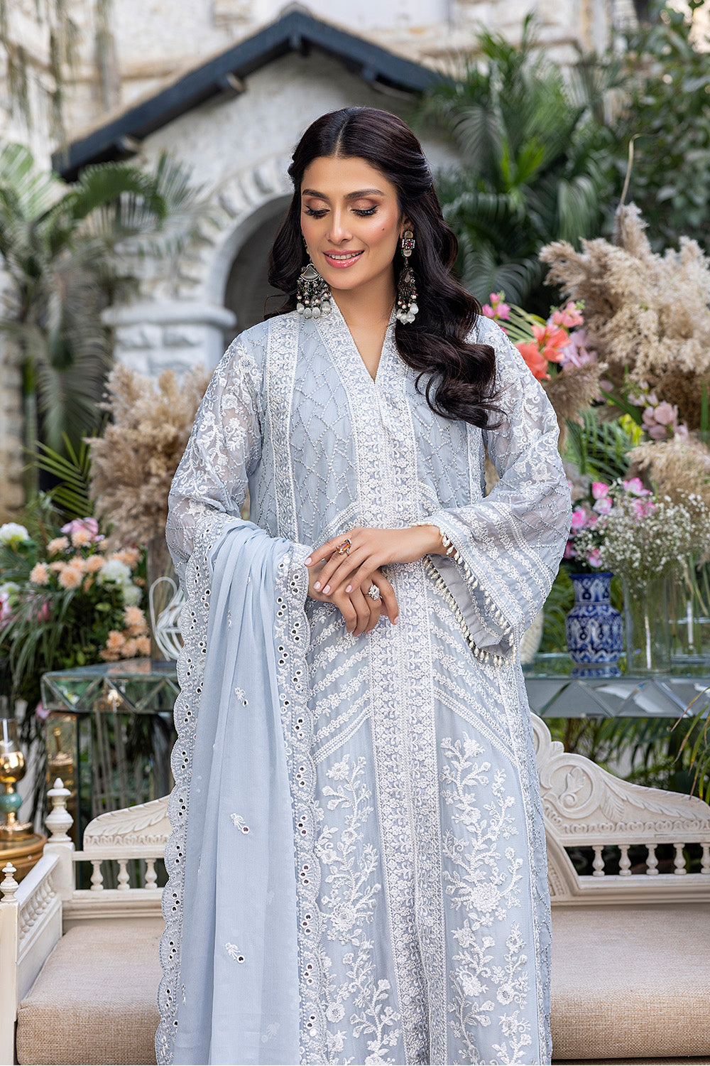 Snowy Dove | Azure Luxe Embroidered 3pcs Collections 2023