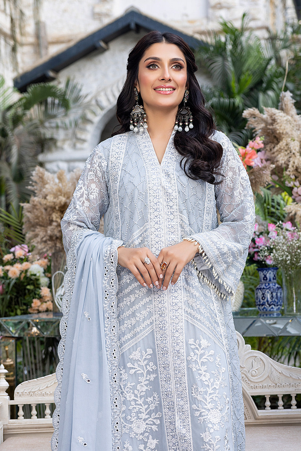Snowy Dove | Azure Luxe Embroidered 3pcs Collections 2023