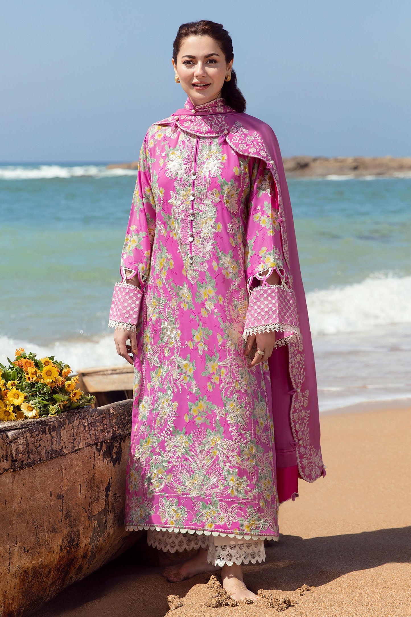 NIHAN (ZL23-08 B) | Zaha Lawn Collection 2023 | Embroidered Unstitched Lawn Suits