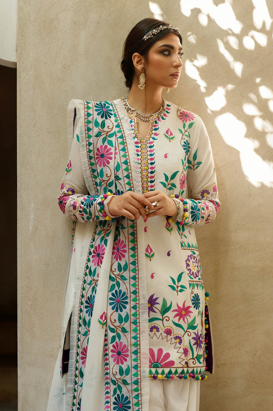 URSIYA (ZL22-07 B) | Zaha Summer Lawn Collection 2022 | Unstitched Embroidered Lawn Suits