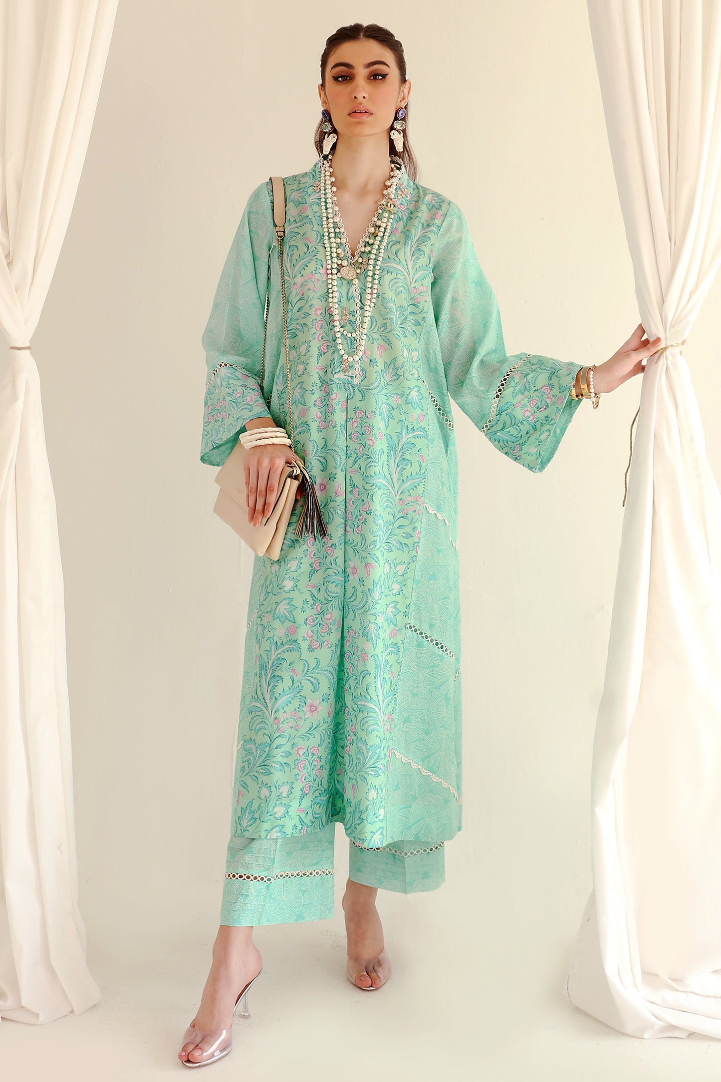 SERA (ZRW-20915) | Zaha RTW Poplin Collection 2023 | Stitched Lawn Cambric Cotton Suits