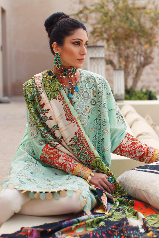 EL22-09 B (NIMA)  | Elan Lawn 2022 | Unstitched Embroidered Lawn Suit