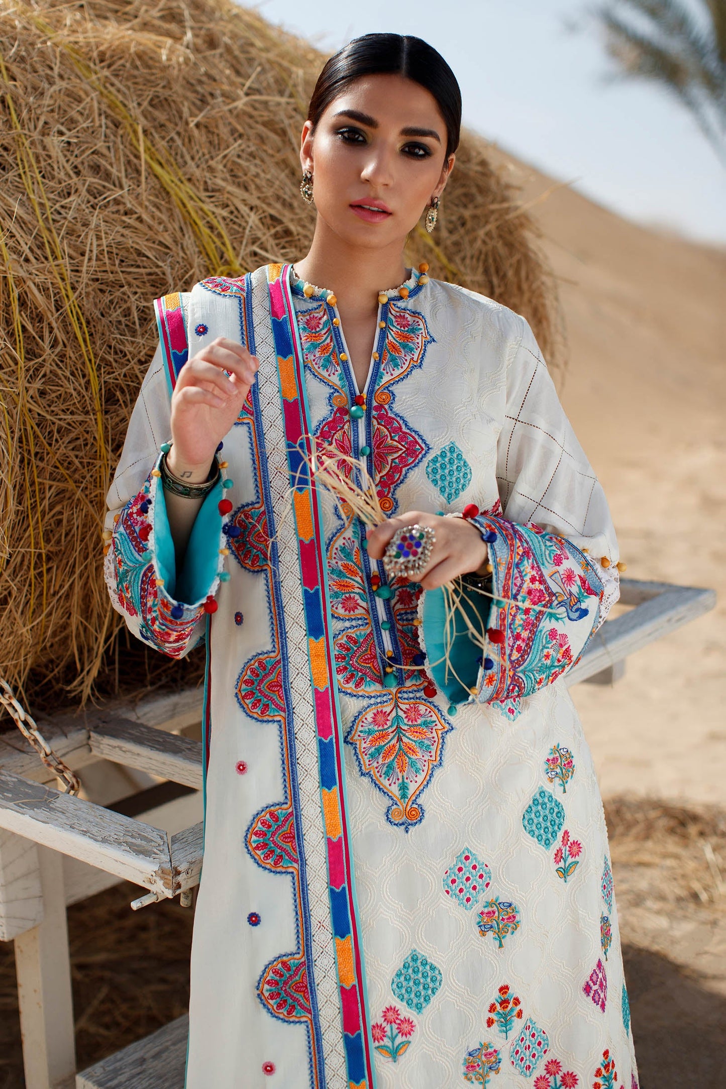 AYSAN (ZL22-08 B) | Zaha Summer Lawn Collection 2022 | Unstitched Embroidered Lawn Suits
