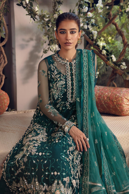 SERVAH (ZC22-03)  | Zaha Gossamer Collection 2022 | Unstitched Embroidered Net Suit