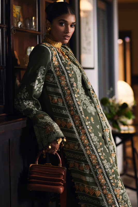 ARSIN (EW22-10) | Elan Winter Embroidered Collection | Unstitched Slub Khaddar Suits