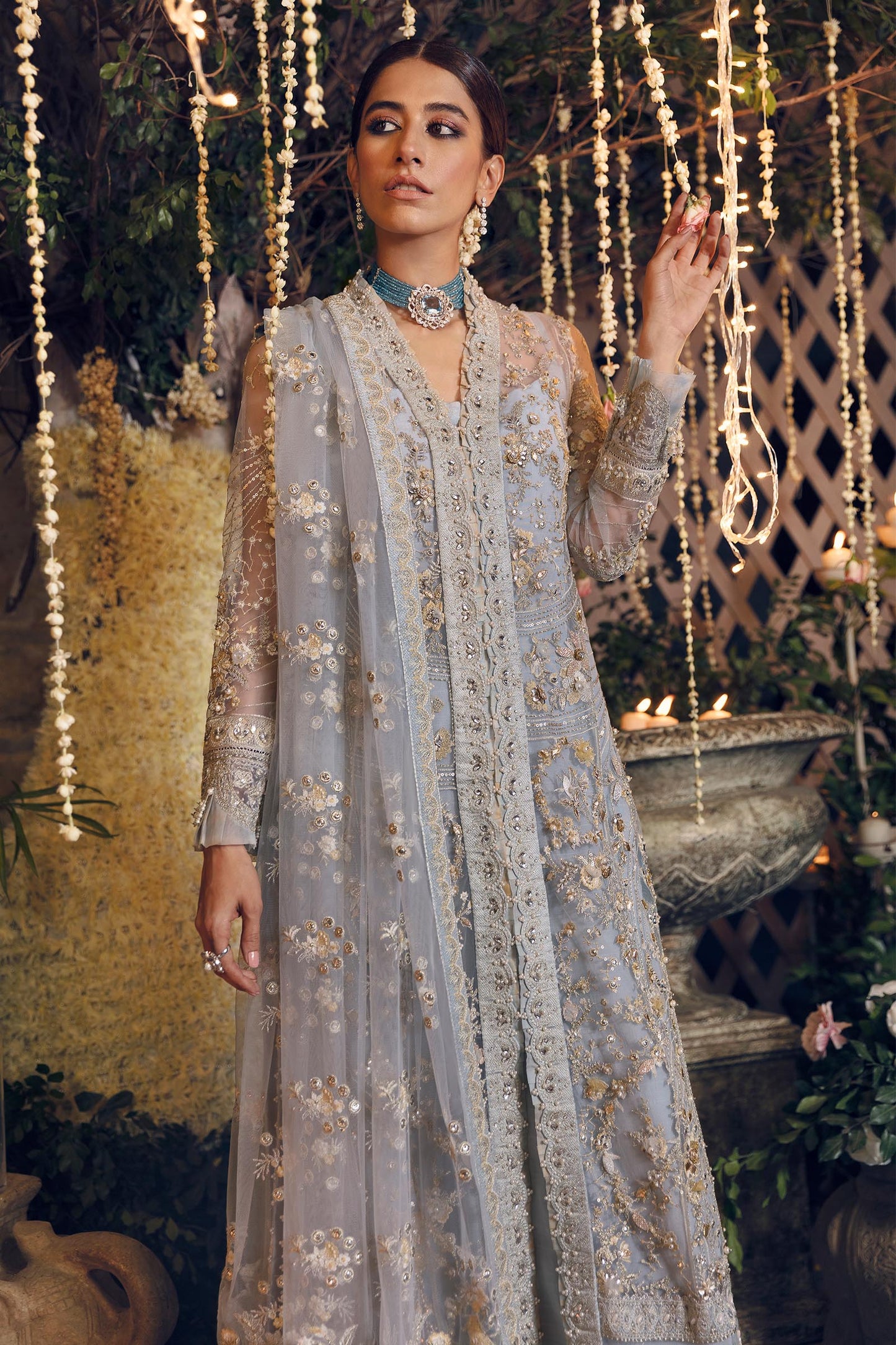 FOROUZAN (ZRW-20588) | Zaha Gossamer RTW Collection 2022 | Stitched Embellished Suits