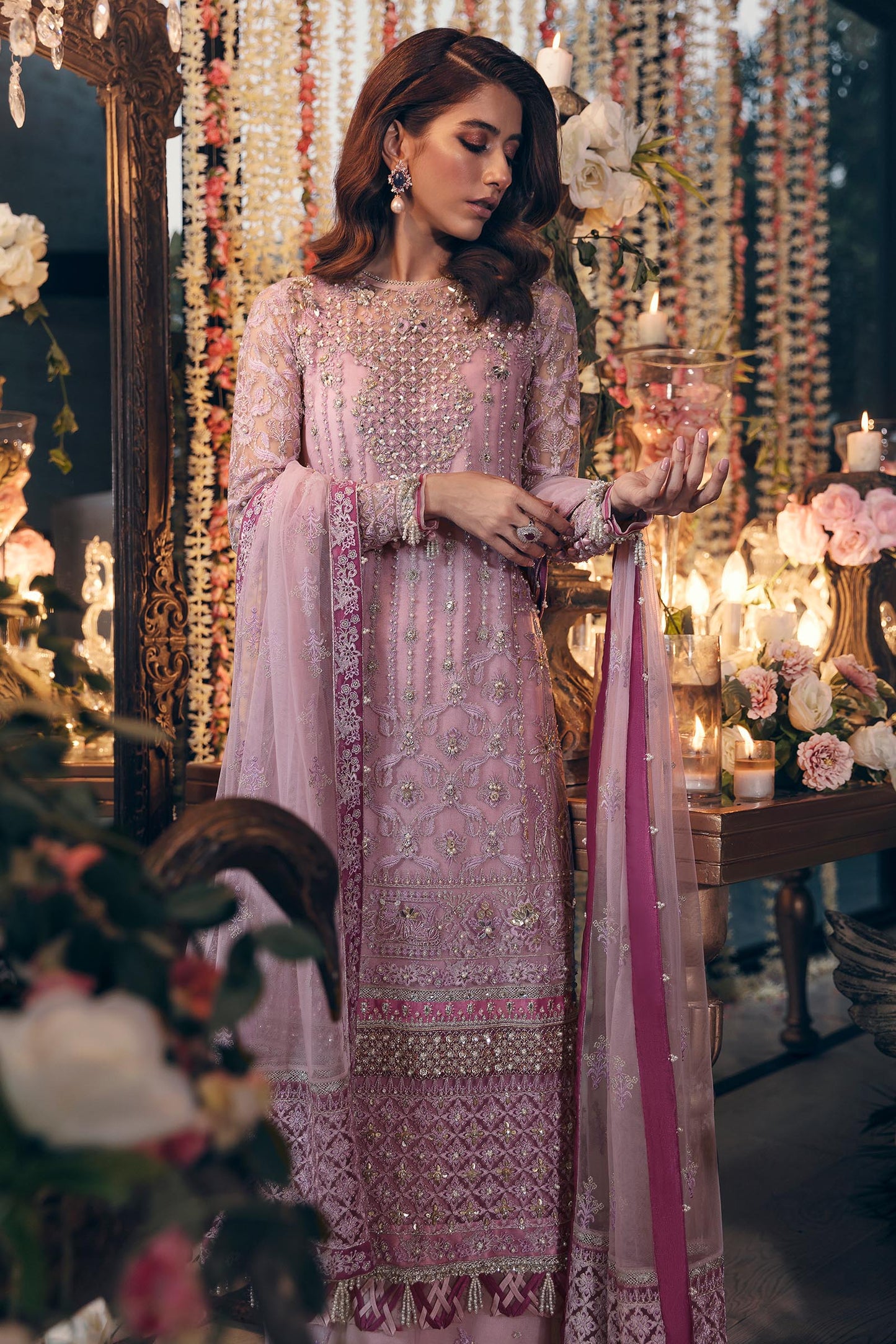 NAZANIN (ZC22-06)  | Zaha Gossamer Collection 2022 | Unstitched Embroidered Net Suit