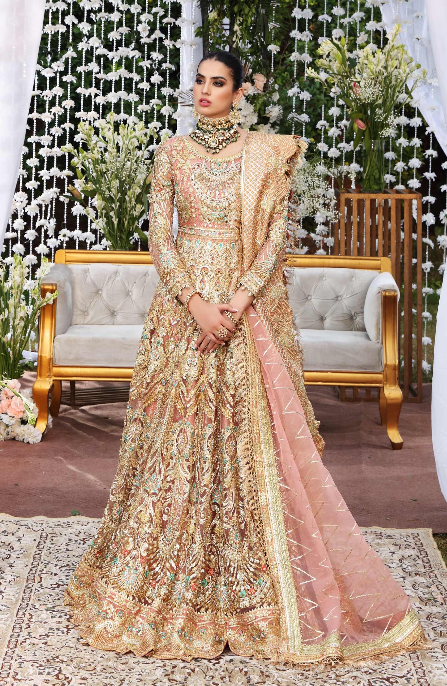 Bridal Maxi - Vogue Marvel (MBM-0014) | Maryum N Maria Luxury Bridal Collections | Embroidered Wedding Suits